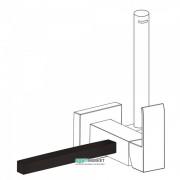 Тримач для рушників Tres Cuadro colors вбудований чорний матовий 03412402NM