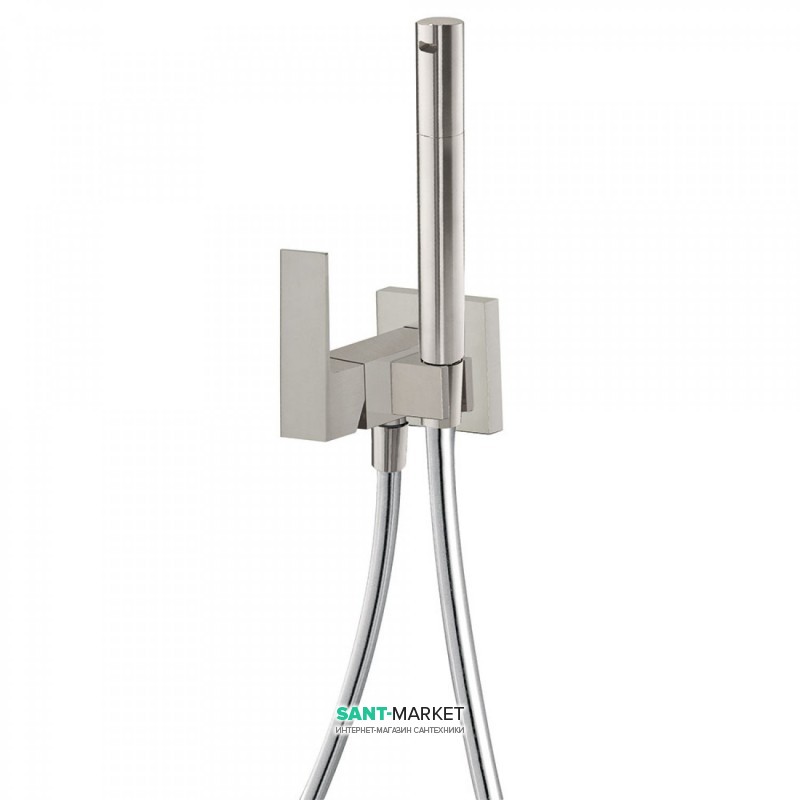 Гигиенический душ со смесителем встраиваемый Tres Cuadro colors сталь 00612301AC