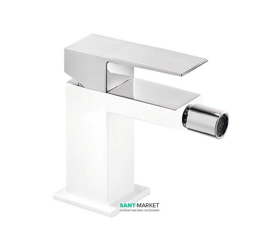 Змішувач для біде Tres Cuadro colors одноважільний білий/хром 00612001BL