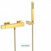 Змішувач для душу Tres Cuadro colors одноважільний з ручним душем золото 00716703OR