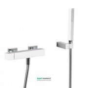 Змішувач для душу Tres Cuadro colors одноважільний з ручним душем білий/хром 407167