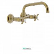Змішувач для кухні Tres Tres-Сlasic color настінний зістарена латунь 24221501LV