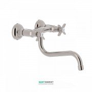 Змішувач для кухні Tres Tres-Сlasic двухвентильний настінний сталь 24231001AC