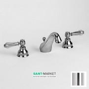 Змішувач для раковини Jorger Delphi Deco врізний на 3 отвори з донним клапаном хром 129.30.300.000.11