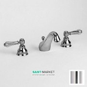 Смеситель для раковины Jorger Delphi Deco врезной на 3 отверстия с донным клапаном хром 129.30.300.000.11