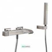 Смеситель для ванной Tres Cuadro colors однорычажный с ручным душем сталь 5071700203