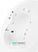 Ванна аеро- та гідромасажна акрилова PoolSpa Mistral 170х105 R права система Titanium білий PHA4T10STTC0000