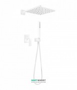 Душевая система Tres Cuadro colors с верхним и ручным душем белый матовый 00698002BM