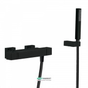 Смеситель для душа термостатический Tres Cuadro colors с ручным душем черный матовый 007164039NM