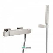 Смеситель для душа термостатический Tres Cuadro colors с ручным душем сталь 507164039