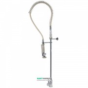 Смеситель для кухни Tres Top-Tres однорычажный с выдвижной лейкой белый хром 130484