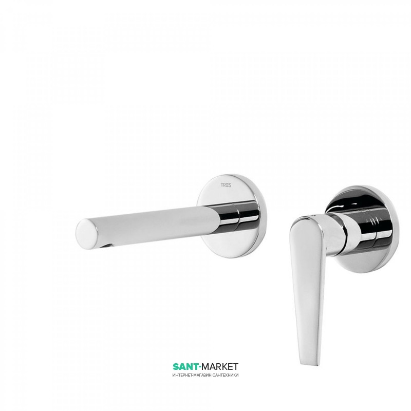 Смеситель для раковины Tres Class-Tres настенный однорычажный хром 20520071