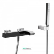 Смеситель для ванной Tres Cuadro colors однорычажный с ручным душем черный/хром 60717002