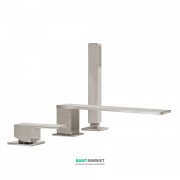 Смеситель для ванной Tres Cuadro colors однорычажный с ручным душем монтаж на борт ванны сталь 00616103AC