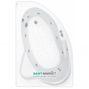 Ванна аеро- та гідромасажна акрилова PoolSpa Europa 170х115 L ліва система Smart 2 білий PHAD210ST2C0000