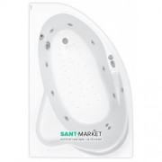 Ванна аеро- та гідромасажна акрилова PoolSpa Europa 170х115 L ліва система Smart 2 + білий PHAD210ST2C1960