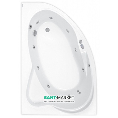 Ванна гідромасажна акрилова PoolSpa Europa 165х105 L ліва система Smart 1 білий PHA4810ST1C0000