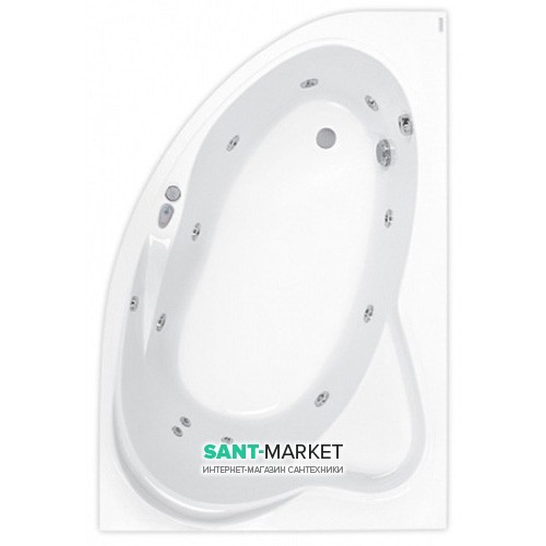 Ванна гидромассажная акриловая PoolSpa Europa 165х105 R правая система Smart 1 белый PHA4610ST1C0000