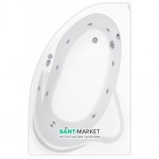 Ванна гідромасажна акрилова PoolSpa Europa 165х105 R права система Smart 1 білий PHA4610ST1C0000