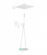 Душова система Tres Cuadro colors з верхнім і ручним душем білий матовий 00698002BM