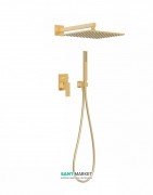 Душевая система Tres Cuadro colors с верхним и ручным душем золото матовый 00698002OM