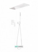 Душова система Tres Cuadro colors з верхнім і ручним душем білий матовий 00618003BM