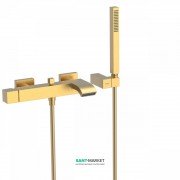 Смеситель для ванной Tres Cuadro colors однорычажный с ручным душем золото матовый 0071700203OM