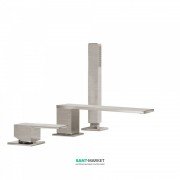 Смеситель для ванной Tres Cuadro colors однорычажный с ручным душем монтаж на борт ванны сталь 00616105AC