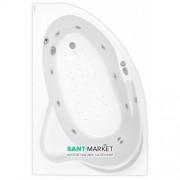 Ванна аэро- и гидромассажная акриловая PoolSpa Europa 165х105 L левая система Economy 2 белый PHA4810SO2C0000