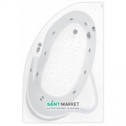 Ванна аэро- и гидромассажная акриловая PoolSpa Europa 165х105 R правая система Smart 2 белый PHA4610ST2C0000