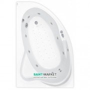 Ванна аэро- та гидромассажна акриловая PoolSpa Europa 170х115 L ліва система Titanium белый PHAD210STTC0000