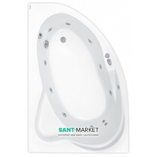 Ванна гидромассажная акриловая PoolSpa Europa 165х105 L левая система Smart 1 белый PHA4810ST1C0000