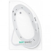 Ванна гідромасажна акрилова PoolSpa Europa 170х115 L ліва система Smart 1 білий PHAD210ST1C0000