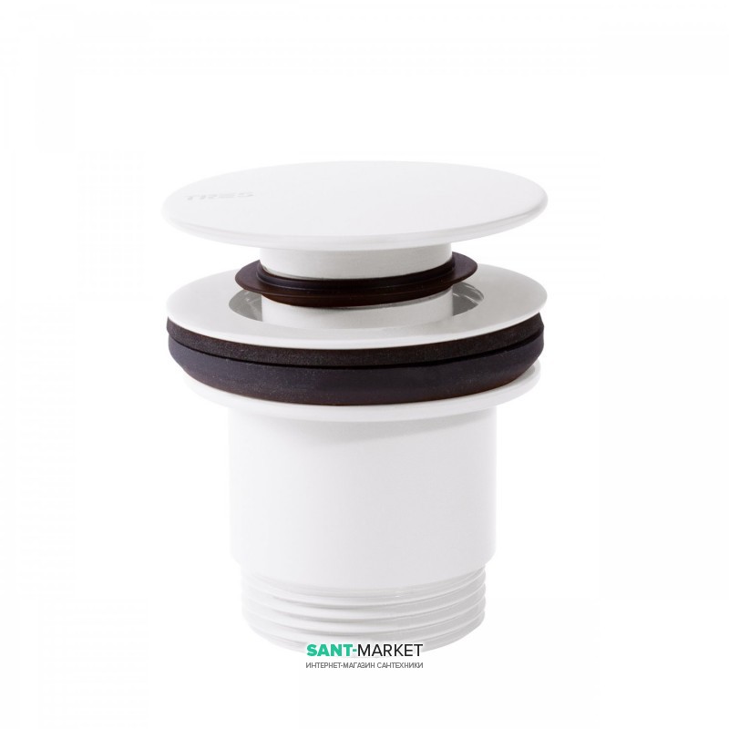 Донний клапан для раковини Tres Click-Clack білий матовий 24284001BM