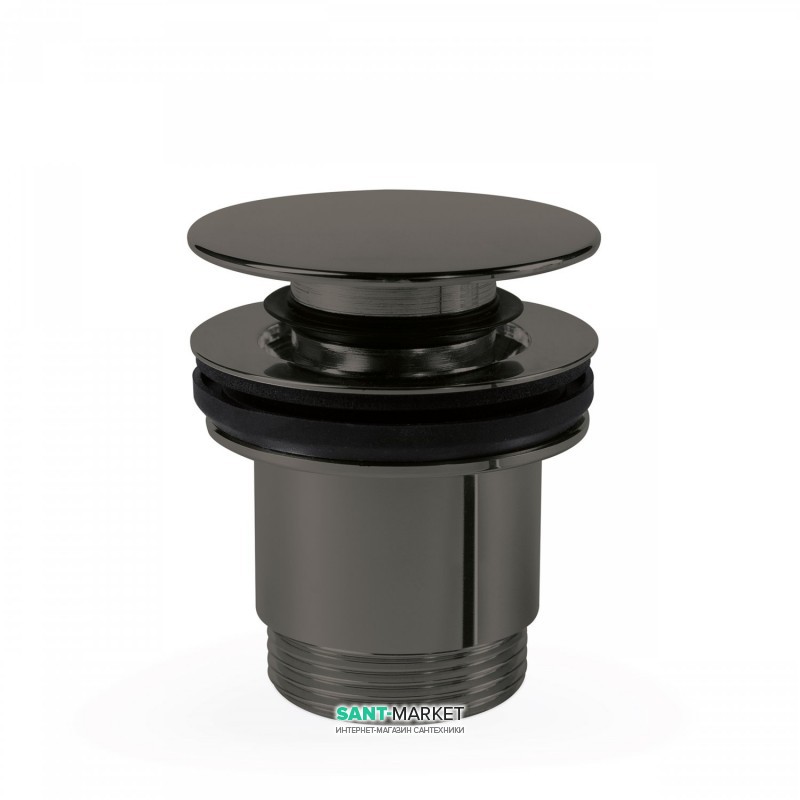 Донний клапан для раковини Tres Click-Clack чорний метал 24284001KM