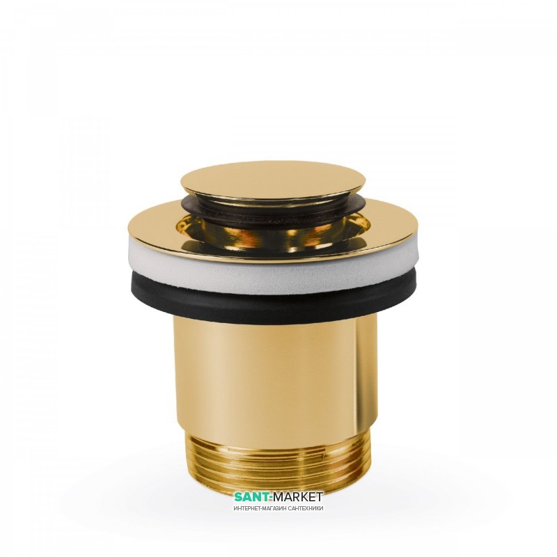 Донный клапан для раковины Tres Click-Clack золото 24284002OR