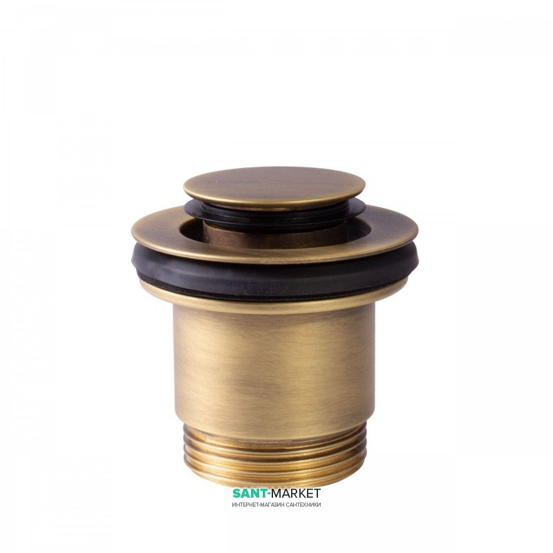 Донний клапан для раковини Tres Click-Clack зістарена латунь матова 24284002LM