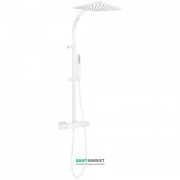 Душевая стойка Tres Cuadro colors с термостатом верхним и ручным душем белый матовый 00739502BM