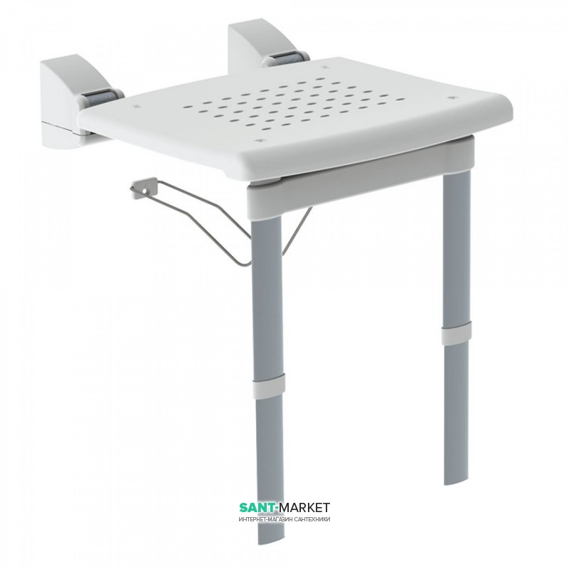 Сидіння для душа Tres з ніжками білий хром 03463630