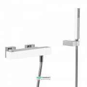 Смеситель для душа термостатический Tres Cuadro colors с ручным душем белый/хром 4071649