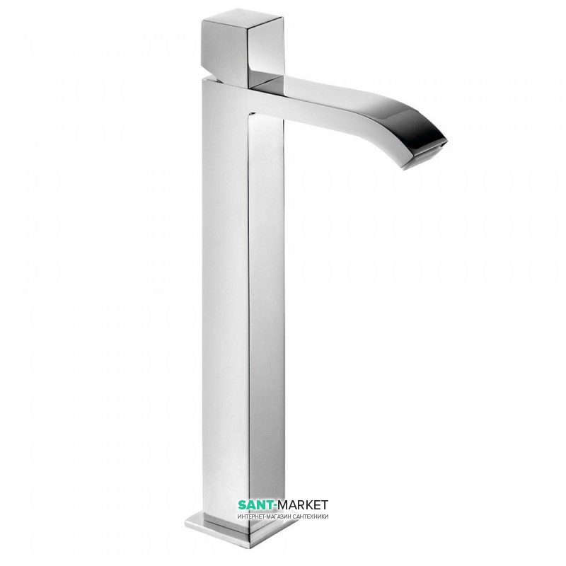 Смеситель для раковины Tres Cuadro Tres однорычажный с каскадным изливом хром 00681002