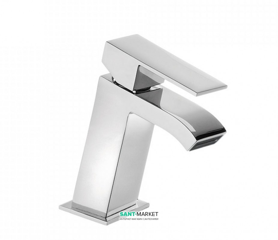 Смеситель для раковины Tres Cuadro Tres однорычажный с каскадным изливом хром 00620101