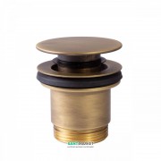 Донный клапан для раковины Tres Click-Clack состаренная латунь матовая 24284001LM