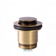 Донний клапан для раковини Tres Click-Clack зістарена латунь 24284002LV