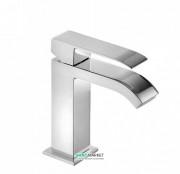 Змішувач для раковини Tres Cuadro Tres одноважільний з каскадним виливом і донним клапаном хром 00610101D