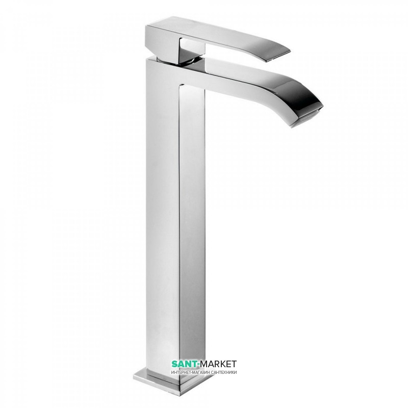 Змішувач для раковини Tres Cuadro Tres одноважільний з каскадним виливом хром 00681001