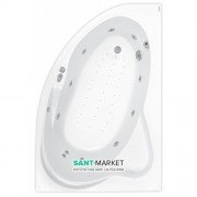 Ванна аеро- та гідромасажна акрилова PoolSpa Europa 170х115 R права система Smart 2 білий PHAD110ST2C0000