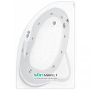 Ванна аэро- и гидромассажная акриловая PoolSpa Europa 170х115 R правая система Titanium белый PHAD110STTC0000