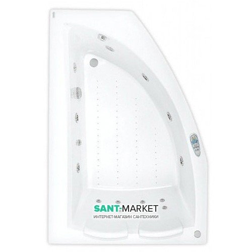 Ванна аэро- и гидромассажная акриловая PoolSpa Aquamarina 175х100 L левая система Smart 2 + белый PHAI310ST2C1960