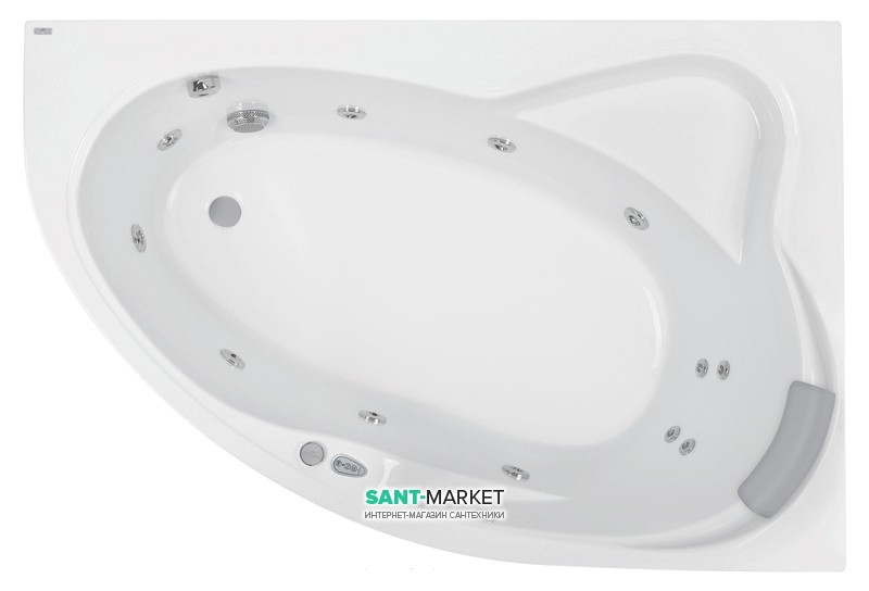 Ванна гидромассажная акриловая PoolSpa Europa 170х115 R правая система Smart 1 белый PHAD110ST1C0000